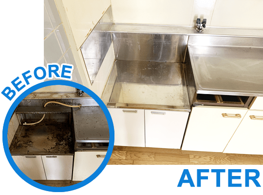 水回りのお掃除ビフォーアフター｜コンロ