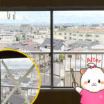 作業実績　豊中市　窓シール剥がし、清掃